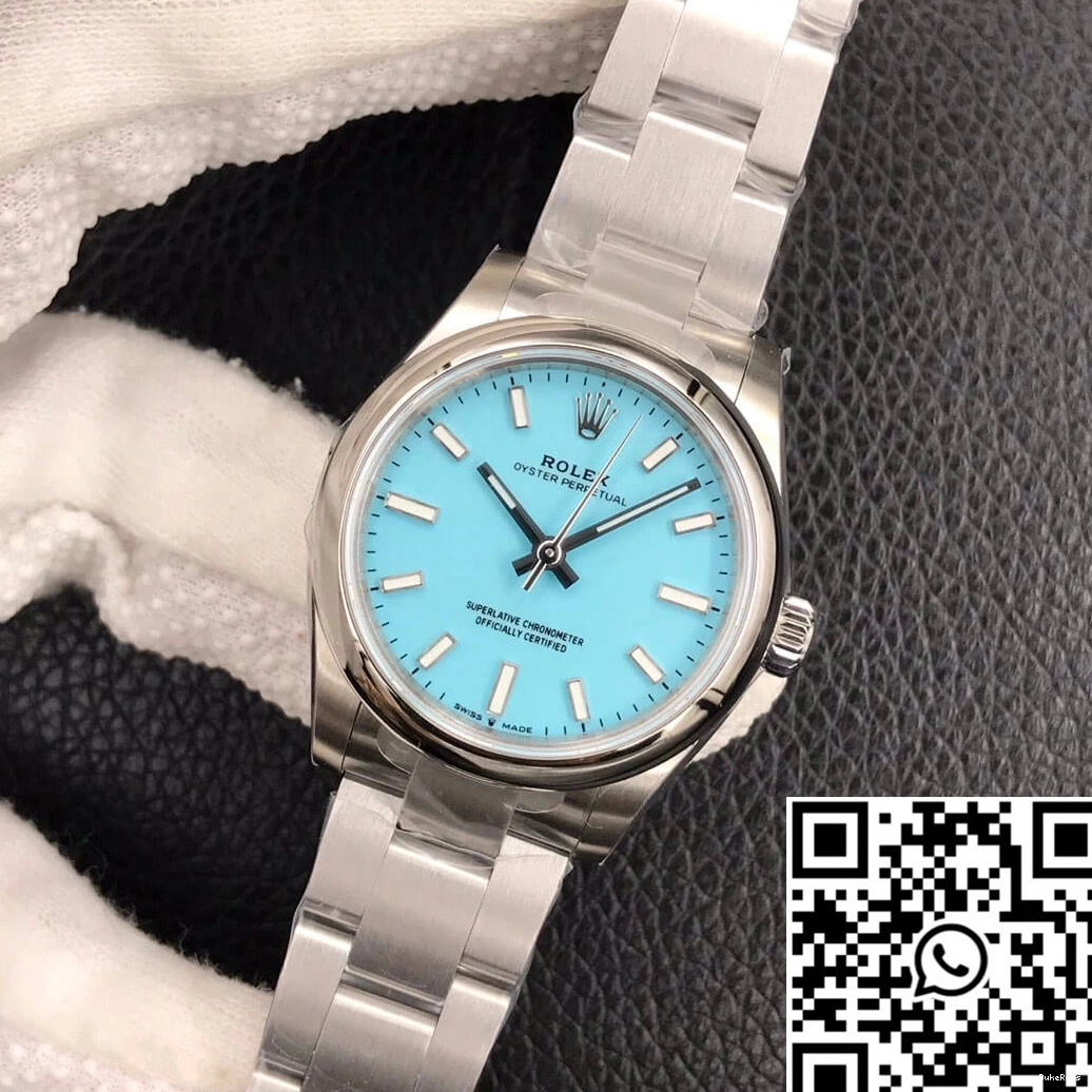 Factory 31MM Oyster EW Perpetual Turquoise Rolex Dial M277200-0007 Blue 1013
